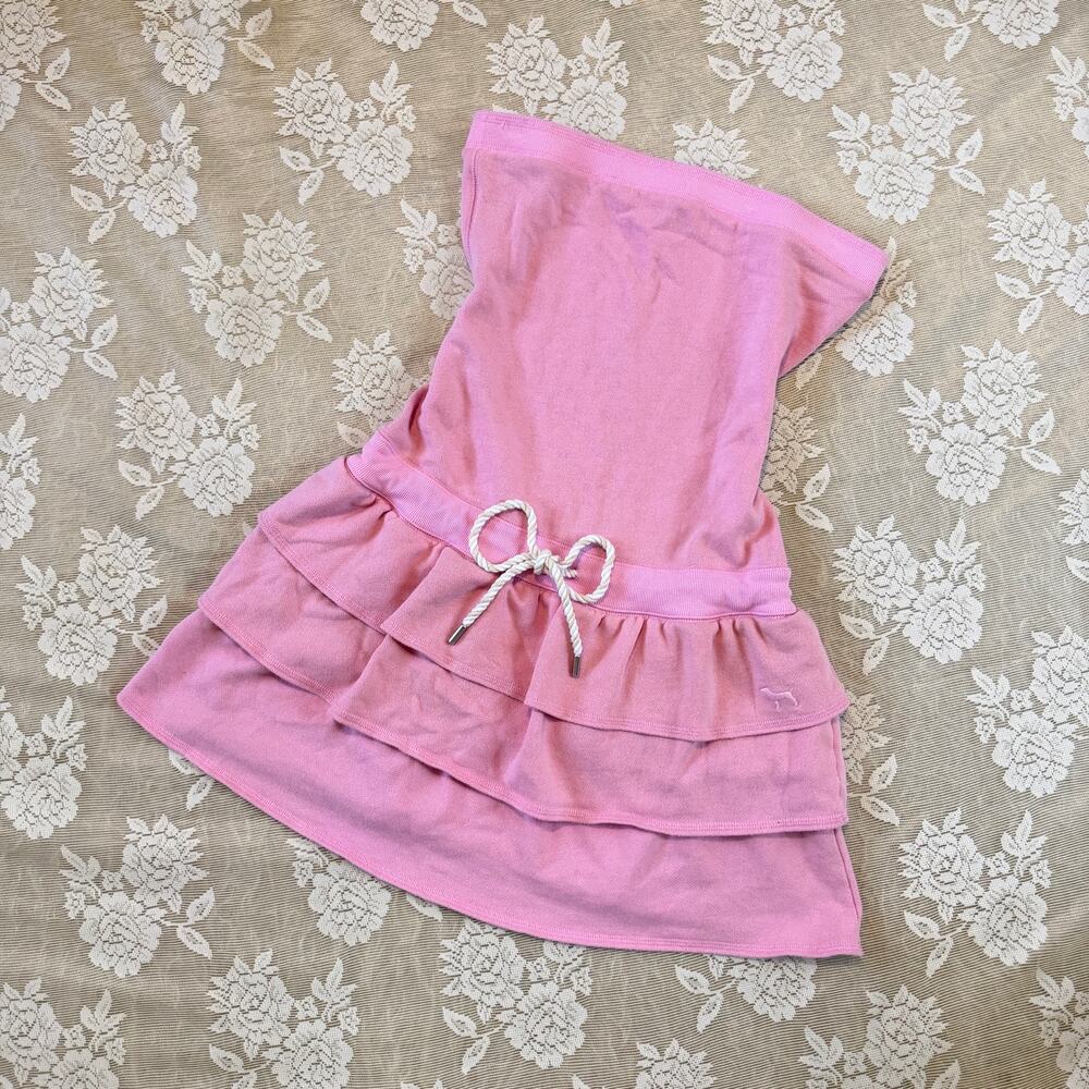Victoria’s Secret PINK Strapless Ruffle Mini Dress Size M